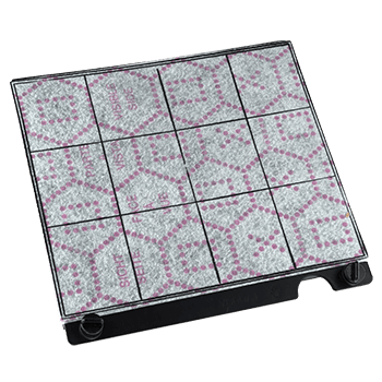 KOMPATIBILNÍ FILTRY S AKTIVNÍM UHLÍKEM PRO POHLCENÍ ZÁPACHU 225x210x30mm 530gr – Typ M15